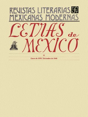 cover image of Letras de México II, enero de 1939-diciembre de 1940